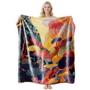 Trendy Print hot air <b>balloon</b> Flannel Throw Nap Flannel Blanket Throw Blanket Nap Blanket for Home Office Nap - Product Image 5