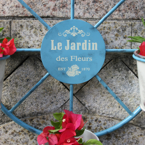 Grand support à fleurs en fer enduit de poudre durable moderne vintage Kit de support en fer forgé pour le <span class=keywords><strong>jardin</strong></span> et la maison Seau en métal <span class=keywords><strong>bleu</strong></span> pour l'intérieur - Product Image 2