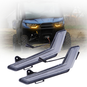 Feux de signalisation LED DOT, feux de jour DRL pour Can-Am Defender Max Commander 2020-2022, pour Can-Am Commander <span class=keywords><strong>700</strong></span> <span class=keywords><strong>DPS</strong></span> 2023, lampe blanche/jaune - Product Image 1