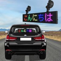 Monitor programable con pantalla LED para coche de 12V, tablero de mensajes de desplazamiento electrónico para ventana trasera, tablero de señal móvil de publicidad