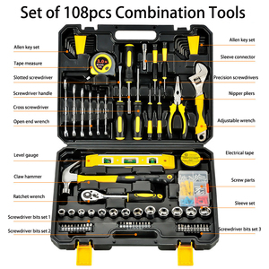Ensemble d'Outils à Main pour la Maison, Boîte à Outils Combinée de Menuiserie, Kits de Réparation Automobile, Boîte à Outils Électriques, Coffret <span class=keywords><strong>Cadeau</strong></span> d'Outils Manuels de <span class=keywords><strong>Jardinage</strong></span> - Product Image 3