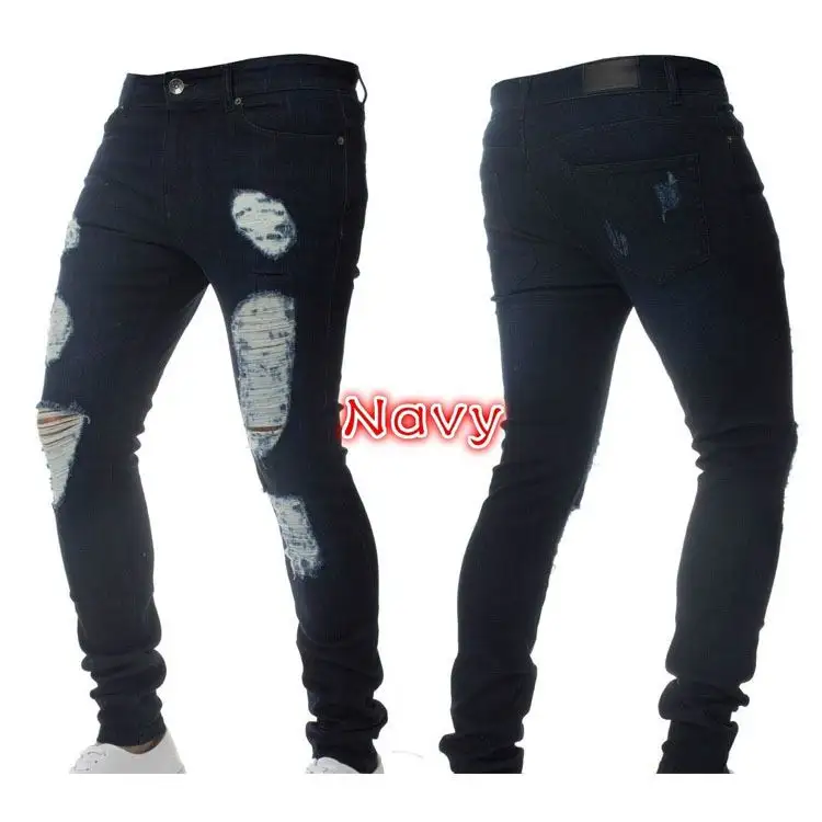 Jeans souples design serpent noir pour hommes jeans fuselés classiques de grande taille pour hommes jeans skinny