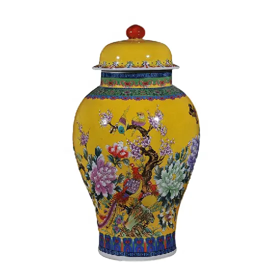 Große Gold konservierende Keramik Luxus Tempel Glas für dekorieren Haus
