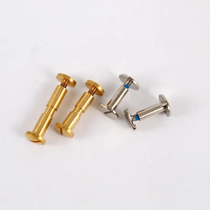 custom precision brass or galvanized steel chicago screw/book binding screw post