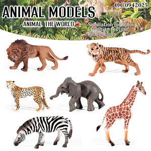 6 Stuks Doen Alsof Spelen Simulatie Model Plastic Bos Dierentuin Dier Set Speelgoed Voor Kinderen - Product Image 2