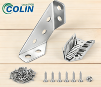 Accessoires de quincaillerie pour meubles : Kit de connecteurs d'angle polyvalents et de vis pour la renforcement des connexions des armoires et chaises en bois
