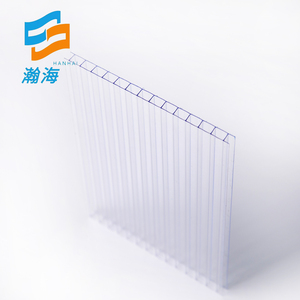 Feuille creuse transparente en <span class=keywords><strong>polycarbonate</strong></span> 8mm 10mm 12mm 14mm Matériau de panneau de toit cellulaire pour serres extérieures - Product Image 1