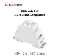 Amplificateur de puissance pour rail DIN, interface de signal 1 entrée 2 sorties, fonction relais à configuration à distance, isolation optique de la ligne DMX >3KV, garantie 5 ans
