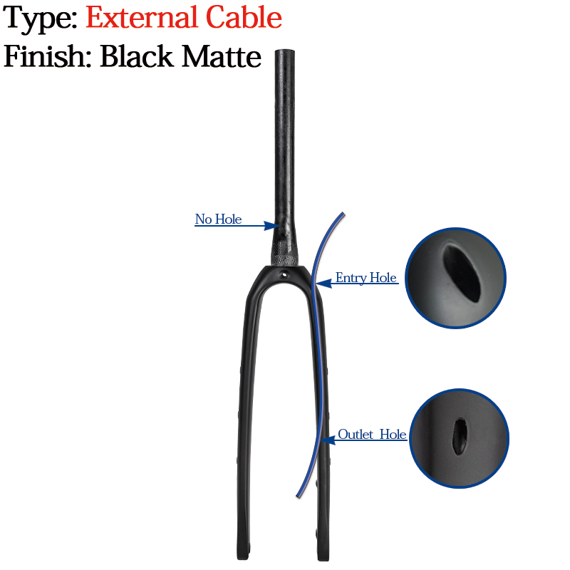 Câble externe noir mat