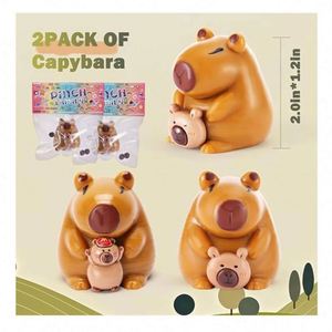 Nueva Llegada Exclusiva: Serie de Bolsas Sorpresa de Capibara Squishy, Mini Juguetes Pegajosos de TPR Ecológico para Aliviar el Estrés, Alta Calidad - Product Image 2