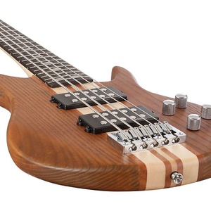 Auf Lager China <span class=keywords><strong>Mollo</strong></span> Fabrik 5-Saiten E-Bass Gitarre Neck-Through 24 Bünde Eschenholz-Korpus Techwood-Griffbrett OEM Großhandel - Product Image 2