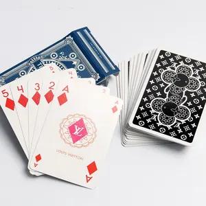 Custom Playing Cards Sale 300GSM Coated Paper Poker Card Hot Foil Sliver Edge Playing Cards