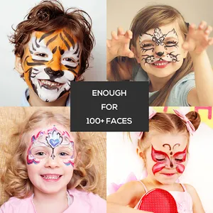 Kit de <span class=keywords><strong>maquillaje</strong></span> lavable para niños, suministros de pintura corporal, <span class=keywords><strong>Cara</strong></span> de arcoíris, venta al por mayor - Product Image 6