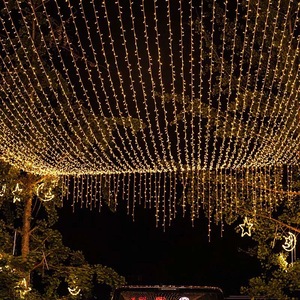 Thiết Kế Độc Đáo Cổ Tích Chuỗi Đèn Ip67/65 Led Sao Rèm Cho Ngoài Trời Trang Trí Lễ hội Cây Giáng Sinh Phong Cách Chuỗi Đèn - Product Image 6