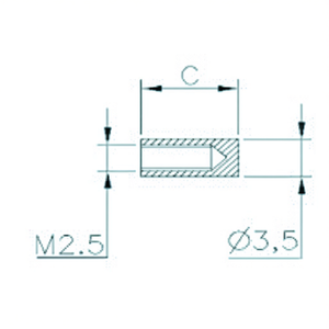 Adaptateurs de terminaisons, calibres numériques et mécaniques M2.5 3.5 C Length - Product Image 2