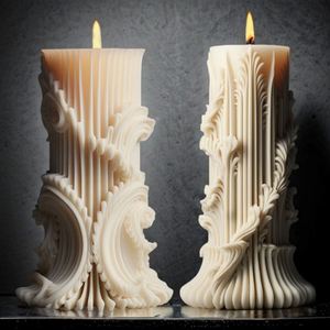 New Ideas Unique Silicone Molds 3D Cylinder Scented Candle Silicone Mould for Candle Making Handmade Aromatherapy Candles Soaps - Product Image 3
