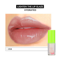 Gloss à lèvres minéral vert en gros, effet miroir, longue tenue, anti-transfert, brillant et teinté, rouge à lèvres liquide