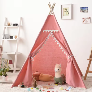 Tente de jeu pour enfants <span class=keywords><strong>rose</strong></span> <span class=keywords><strong>et</strong></span> blanche en gros, <span class=keywords><strong>tipi</strong></span> pour garçons <span class=keywords><strong>et</strong></span> filles, tente de jeu d'extérieur <span class=keywords><strong>et</strong></span> d'intérieur pour coin lecture <span class=keywords><strong>et</strong></span> cachette pour tout-petits - Product Image 2