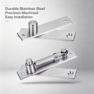 Charnière pivotante dissimulée en acier inoxydable pour porte moderne, réglable haut/bas, robuste, pour porte de douche, rotation à 180 degrés - Product Image 6