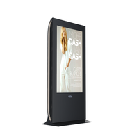 Écran publicitaire LCD sur pied de 75 pouces, affichage numérique Full HD pour centre commercial, hall d'hôtel, affichage publicitaire intérieur