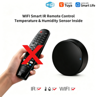 Tuya Smart - Télécommande universelle automatique 3-en-1 - ABS - Infrarouge - Détection de la température et de l'humidité - Portée de 6 m - Pour usage domestique
