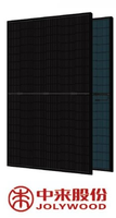 Panneaux solaires JolyWood du marché européen Panneaux solaires 455W noirs transparents entièrement noirs Modules PV à double verre de type N de 450 watts