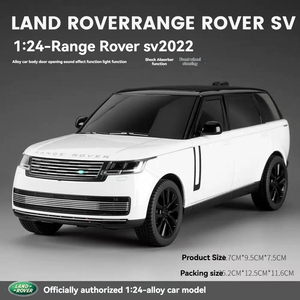 Genuine license Diecast 1:24 Alloy Model <strong>range</strong> <strong>rover</strong> SV Sound and Light Pullback Door Open Metal Car Model display <strong>toy</strong> model - Product Image 5