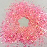 Vente en gros de blocs roses de haute qualité en polyester mélangé cosmétiques en vrac paillettes holographiques pour l'art des ongles, décorations de vacances