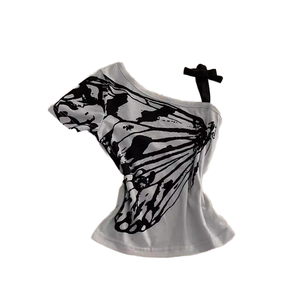 Camiseta de Verano Informal para Mujer, Estilo Nuevo y Chic, Cuello en V, Manga Corta, Antiarrugas, Transpirable, Tejido de Punto de Spandex/Poliéster - Product Image 1