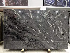 Wall Panel Waterproof Kitchen Black Colour Big Marble Tiles Black Marble Effect Dining Table for House