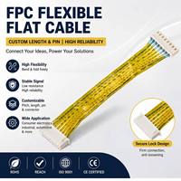 Câble plat flexible FFC FPC de haute qualité, pas de 0,5 mm et 1,0 mm, 4 à 80 broches, pour TV, ordinateur portable, écran LCD, imprimante