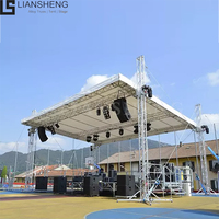 Iluminación Exterior de 300x300mm, estructura cuadrada de aluminio con marco de iluminación de escenario para conciertos