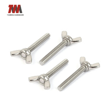 Vis à tête papillon Taiming Wing Bolt personnalisée M3-M12 DIN316 en acier inoxydable 304 finition naturelle, vis à tête hexagonale 25 mm