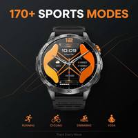 Smartwatch sportivo da uomo K69 con torcia, chiamate Bluetooth, schermo AMOLED da 1,75 pollici, cardiofrequenzimetro, impermeabilità IP68 3ATM, orologio smart per la salute.