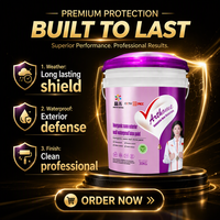 Pintura de Látex Impermeable para Exteriores, Nano Inorgánica Premium, para Uso Residencial y Comercial