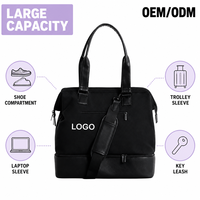 Sac de sport personnalisé avec logo, grande capacité 30L, avec compartiment à chaussures, pour entraînement de fitness, week-end, voyage, sac de sport, bagage