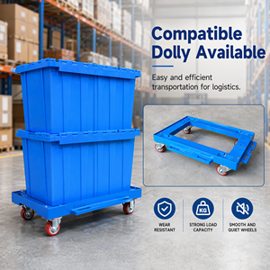 Conteneurs et bacs de stockage en plastique logistique multifonctionnels, empilables, robustes et durables de qualité supérieure Huidu - Product Image 4