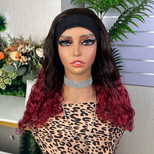 Wholesale Price <b>Headband</b> <b>Wigs</b> Human Hair Body Wave Curly Virgin Raw Glueless <b>Wig</b> for Black Women Ready to Ship - Product Image 4