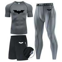 Vêtements de sport de Compression pour hommes, combinaison de sport de course, collant de basket-ball, ensemble d'entraînement de Fitness, survêtement de Jogging
