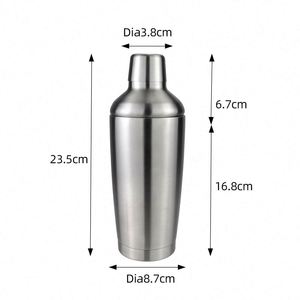 Shaker à cocktails 3 pièces sous vide de 480 ml, double paroi en acier inoxydable 304, avec passoire intégrée, pour barman, mélange de martinis - Product Image 2