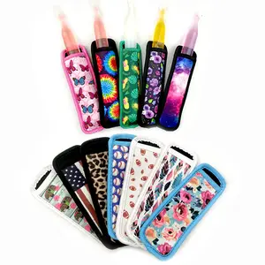 Australia hot selling ice pop sleeves reusable ice cream bars insulators Custom design ice lolly pockets for kids