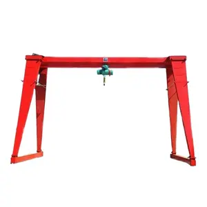 Hot salemini 2t 5t 10t 20t 70 t rail portable avec levage treuil de levage électrique entrepôt grue portique à poutre unique