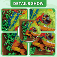 Nuevos Juguetes de Construcción de la Serie Animal, Decoración Mural Tridimensional 3D de Tiburón y Camaleón, Mini Bloques de Construcción para Ensamblar
