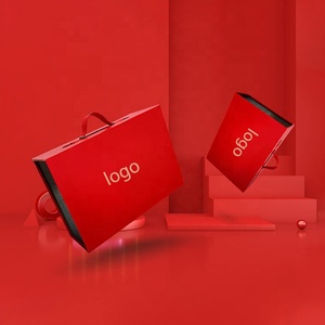 High Quality <strong>Red</strong> Portable Empty Gift <strong>Box</strong> Gift Packaging <strong>Box</strong> Large Folding <strong>Box</strong> - Product Image 4