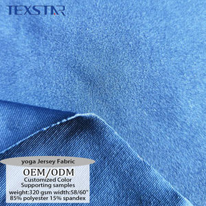 Tela de Punto Elástica 85% Poliéster 15% Spandex, 320GSM, para Vestidos, Trajes de <span class=keywords><strong>Danza</strong></span>, Ropa Deportiva y Leggings de Yoga - Product Image 1