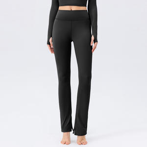 Pantalones de Yoga de Nylon de Cintura Alta con Logotipo Personalizado, Leggings Deportivos Acampanados para Mujer, Control de Abdomen, Ecológicos, para Gimnasio - Product Image 6