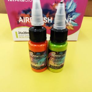 Juego de Pintura Acrílica para Aerógrafo de 24 Colores y 20 ml para Lienzo, Papel y Piedra - Product Image 1