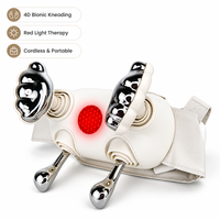 Masseur de cou sans fil EMOKA rechargeable par USB, télécommande sans fil, pétrissage 4D à la main humaine, thérapie chauffante pour le cou