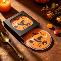 Sous-verres personnalisés en PVC pour Halloween, imperméables, antidérapants, avec logo sur mesure, pour fêtes, cadeaux promotionnels, fournisseur en gros