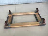 Chariot de manutention robuste à 4 roues TC0500 pour meubles en bois, extrémités moquettées grises, capacité de charge 300kg/500kg, OEM